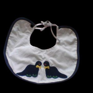 Vintage Cotton Dinosaur Baby Bib